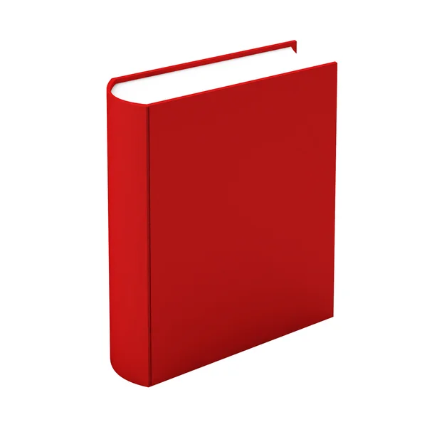 3D-Darstellung von rotem Buch auf weißem Hintergrund — Stockfoto