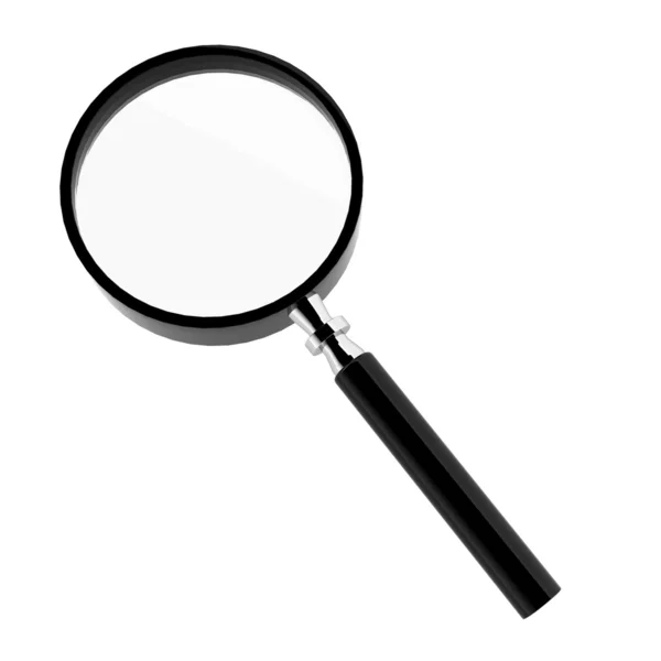 3d render of magnifier on white — Stock Photo, Image