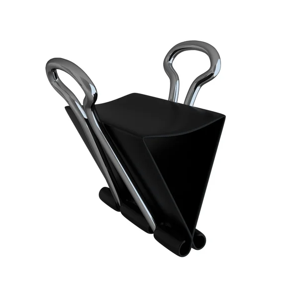 3d render of black clamp on white — Stock Photo, Image