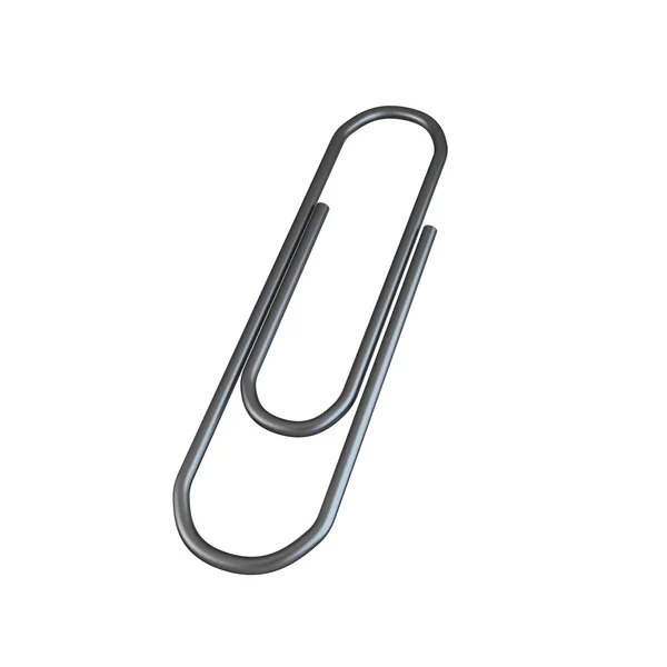 stock image 3d render of metal clip on white