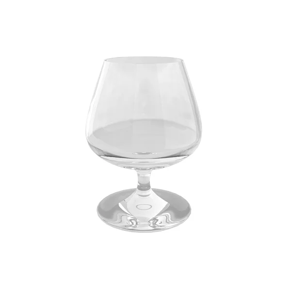 3D-Rendering von Cognac-Glas auf Weiß — Stockfoto