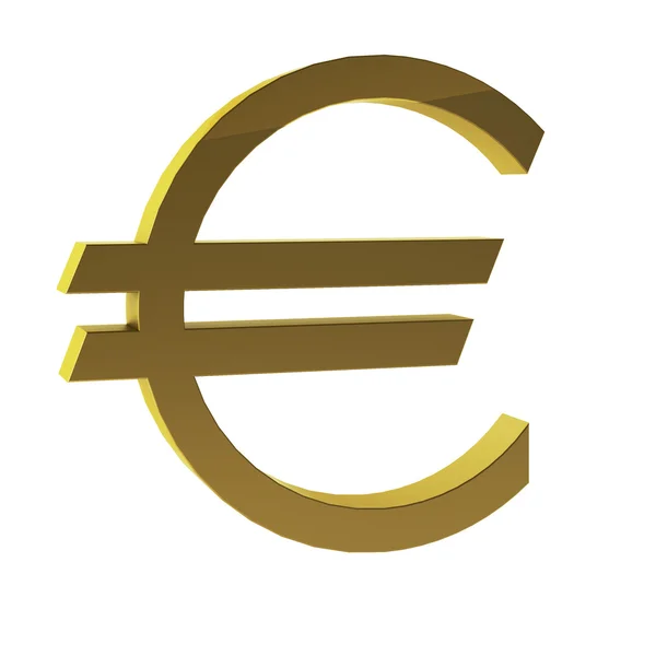 3D візуалізація знака євро — стокове фото