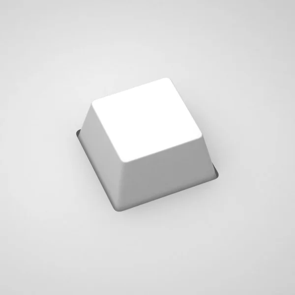 3D renderizado del botón del teclado vacío — Foto de Stock