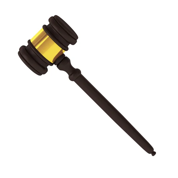 3d renderização de juiz martelo — Fotografia de Stock