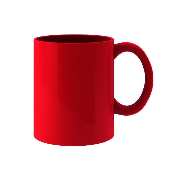 Rendering 3d della tazza rossa — Foto Stock