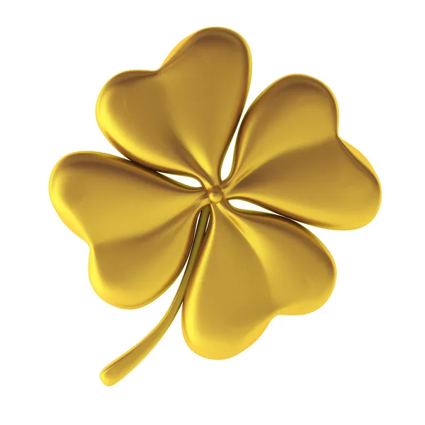 3d render of golden clover — Stock Photo, Image