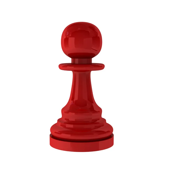 3d 呈现器的红色棋子 — 图库照片