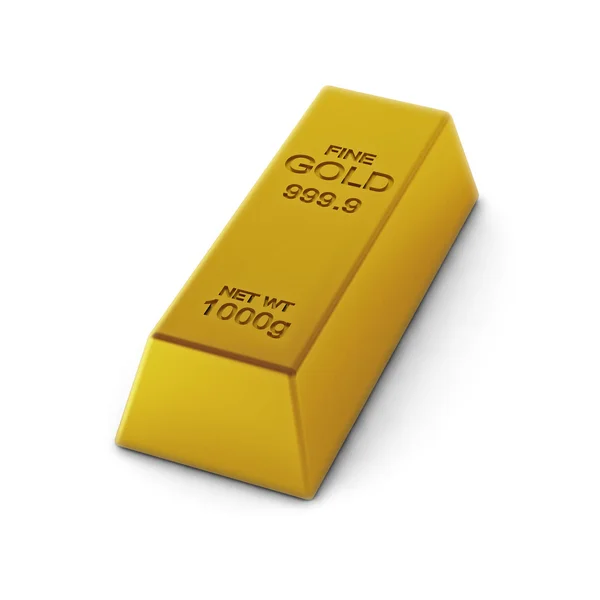 3D render van gouden bar — Stockfoto