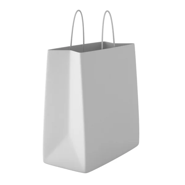 3d renderizado de bolsa de compras blanca —  Fotos de Stock