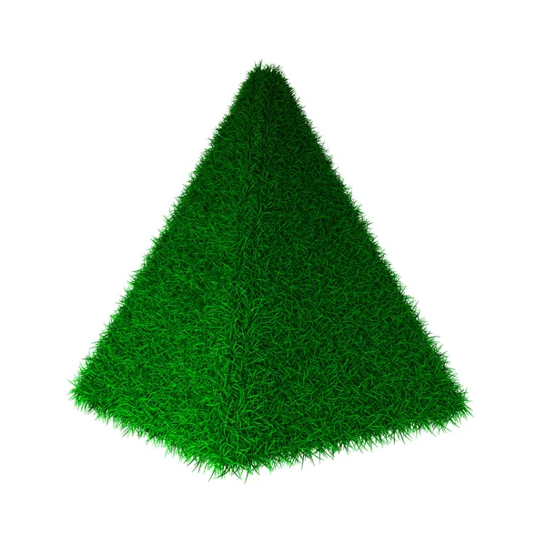 3d render of grass pyramide — Stock Photo, Image