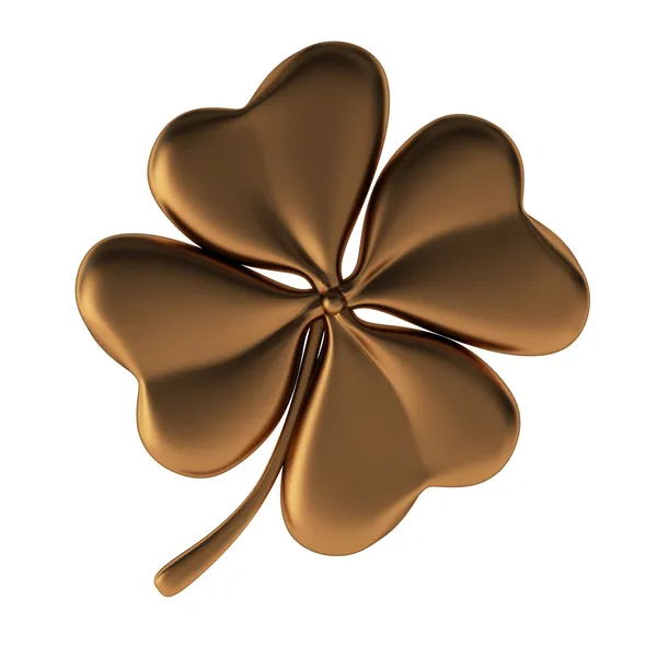 3d render of bronze clover — Stock Photo, Image