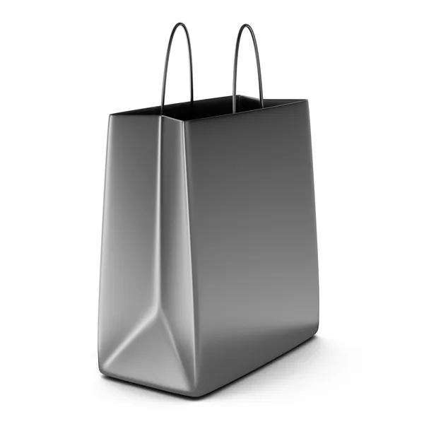 3D render krom alışveriş çantası — Stok fotoğraf