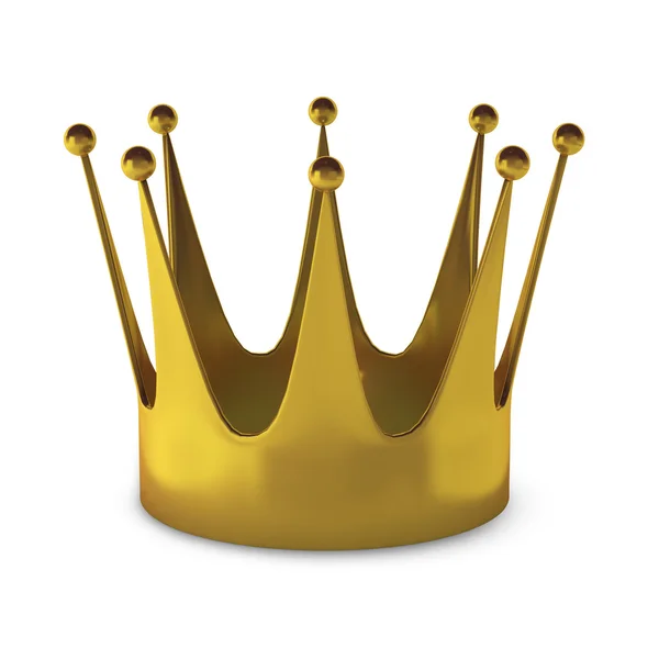 金の王冠の 3 d レンダリング — ストック写真