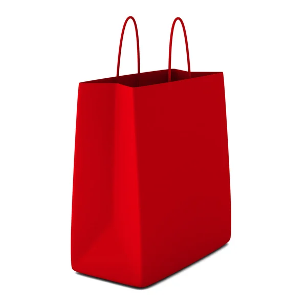 赤いショッピング バッグの 3 d レンダリング — ストック写真