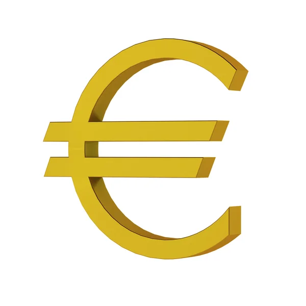 3d 呈现器的欧元符号 — 图库照片