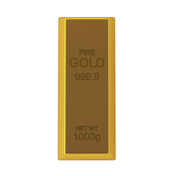 3d render of golden bar — Stock Photo, Image