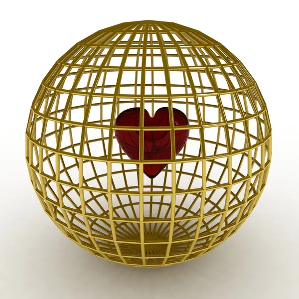 3D render kalbimle — Stok fotoğraf