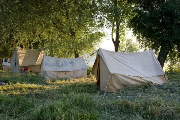 Camping tents.