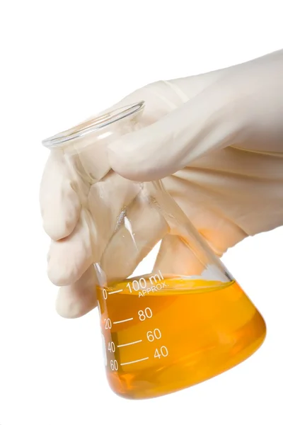 Testning av nytt biobränsle i laboratorium. — Stockfoto