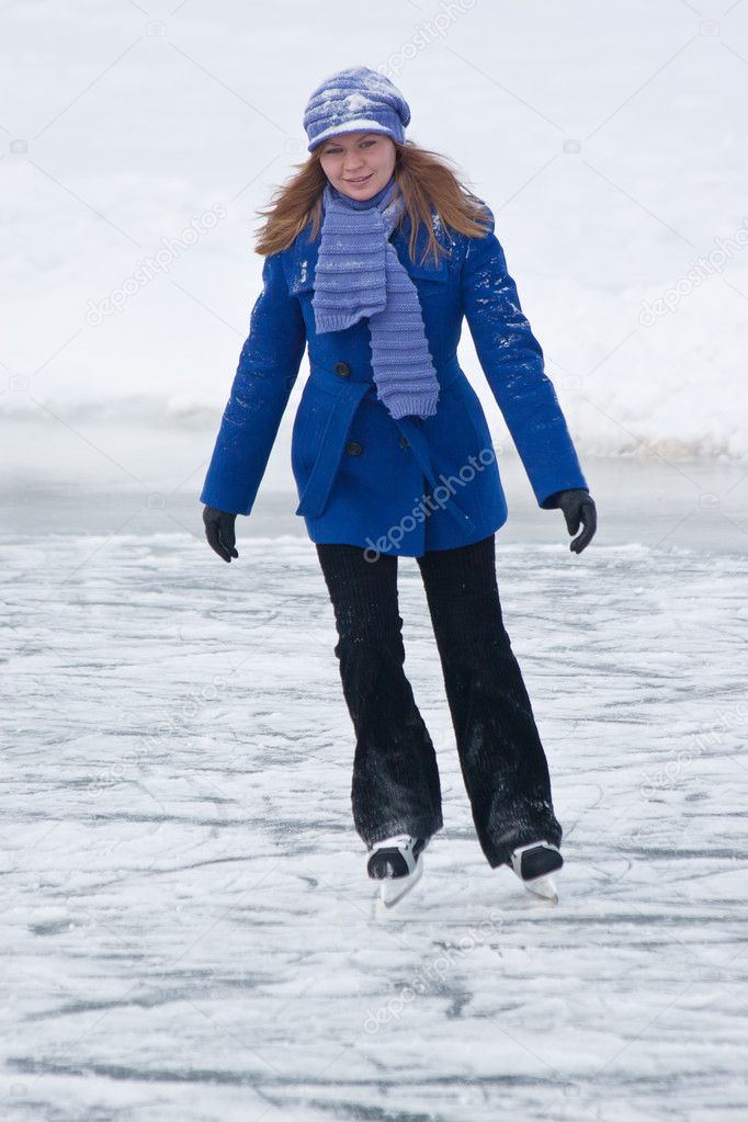 Girl on ice skates.