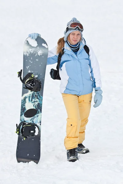 Passeio de snowboard . — Fotografia de Stock