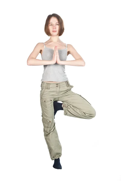 Yoga egzersizleri. — Stok fotoğraf
