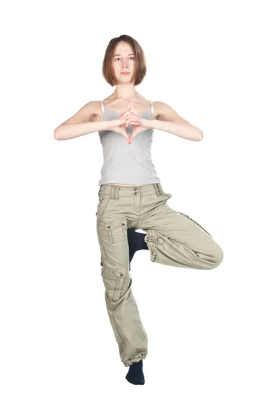 Yoga exercises. — Stock Photo, Image