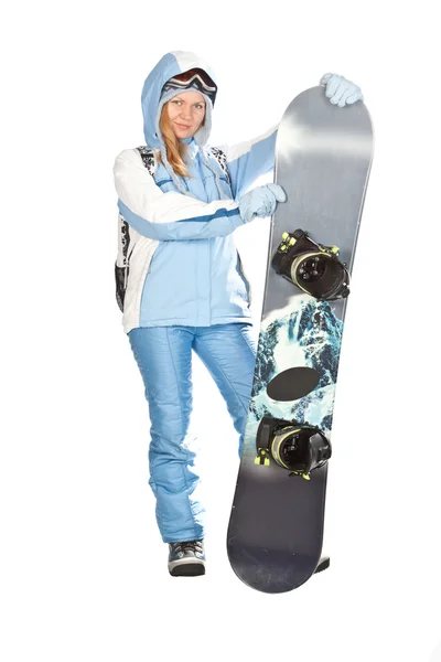 Κορίτσι με snowboard. — Φωτογραφία Αρχείου