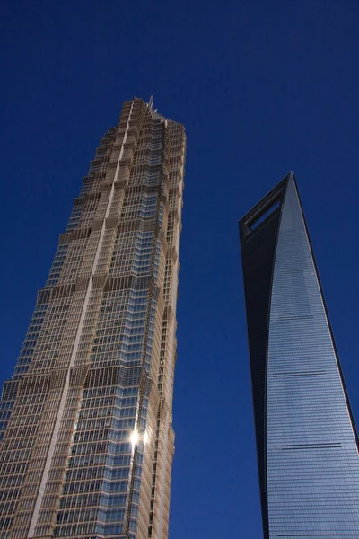 stock image Die beiden höchsten Gebäude der Stadt Shanghai