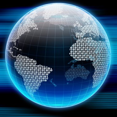 Digital globe clipart