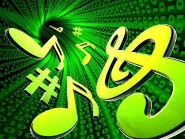 Digital music clipart