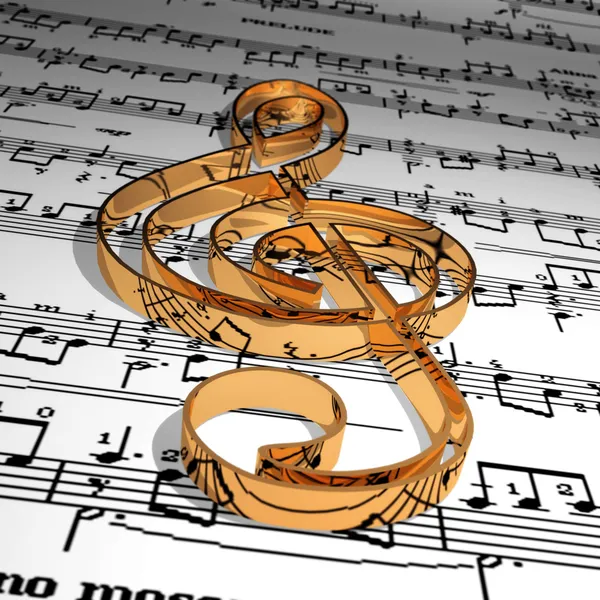 Trable Clef Music Sheet — Stock Photo, Image