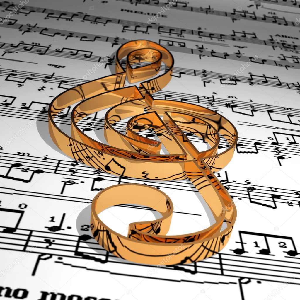 Trable clef on music sheet
