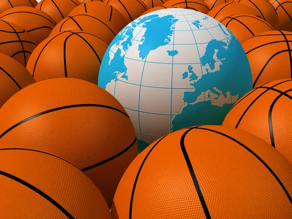 Rendered Balls Globe — Stock Photo, Image