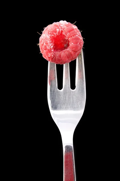Fork With Raspberry — Stock Photo, Image