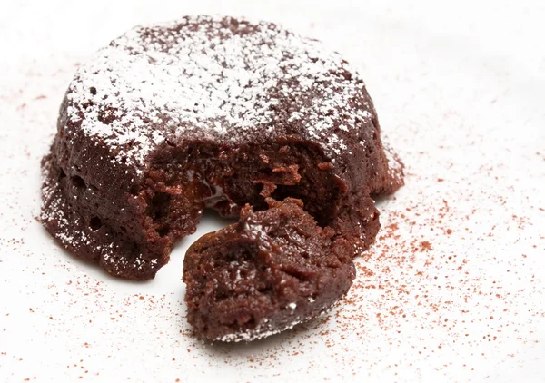 Schokoladenweicher Kuchen — Stockfoto