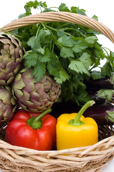 Basket With Vegetables — Stock Photo, Image