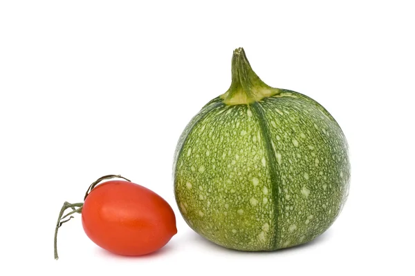 Zucchine rotonde e pomodoro — Foto Stock