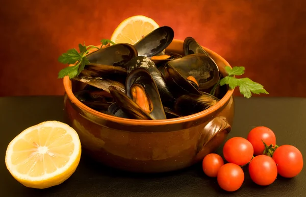 Still Life With Mussels — Stock Photo, Image