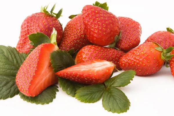 Närbild av färska jordgubbar — Stockfoto