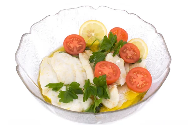 Salada de bacalhau — Fotografia de Stock