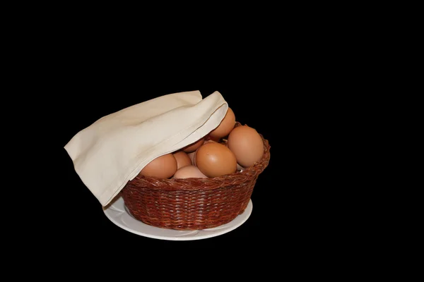 Basket With Eggs — Stock Photo, Image