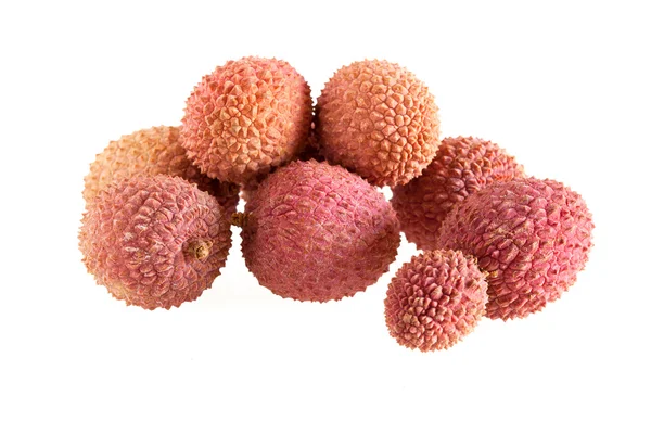 Food Fruits Lychees Isolated White Background — Stock Photo, Image