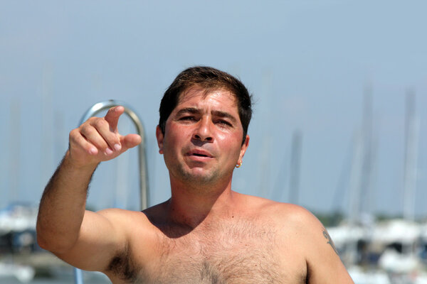 Young Man Having Something To Say