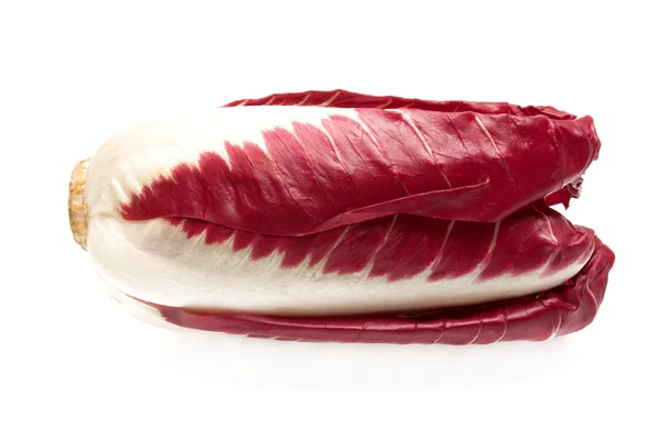Харчові Інгредієнти Червоний Цикорій Ізольовано Білому Тлі — стокове фото