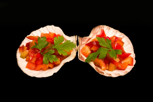 Peberfrugter Salat - Stock-foto