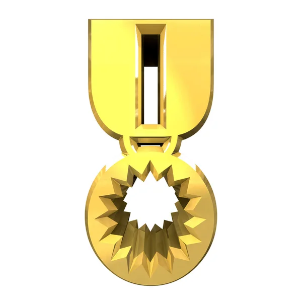 3D χρυσό μετάλλιο — Φωτογραφία Αρχείου
