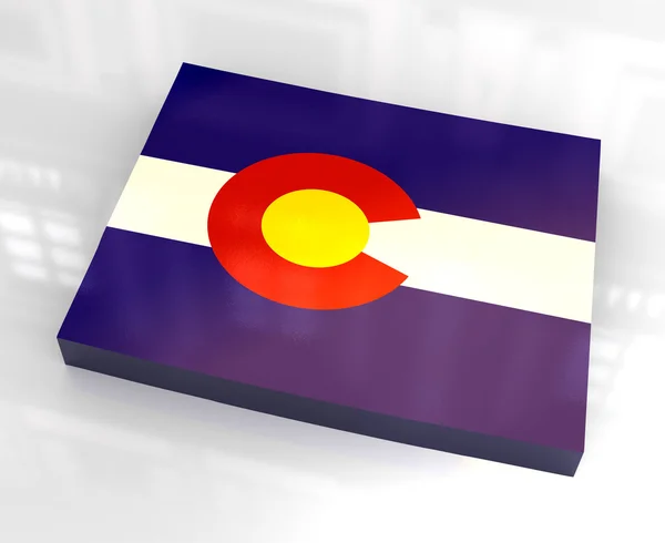 3d mapa da bandeira de Colorado — Fotografia de Stock