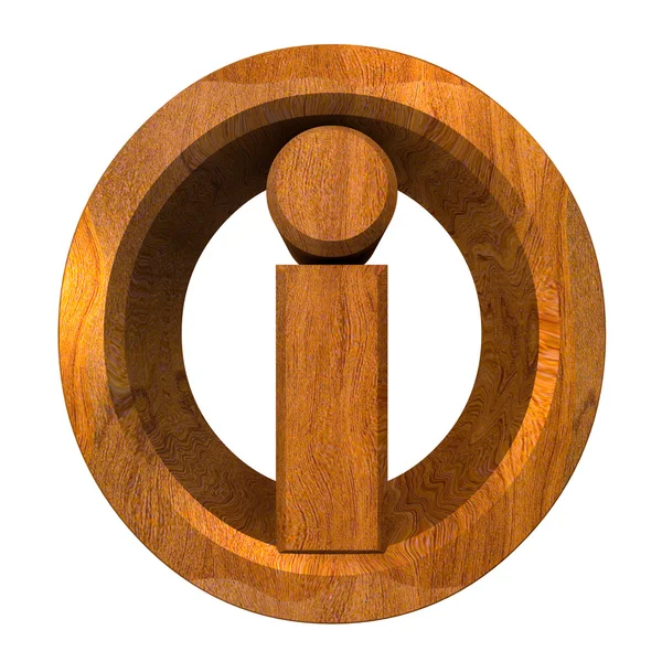 Info Symbol Wood — Stock Photo, Image