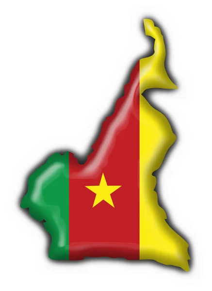 Kamerun amerikanische Landkarte Flagge — Stockfoto